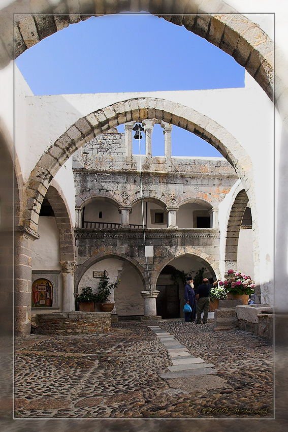 Innenhof des Johanneskloster auf Patmos