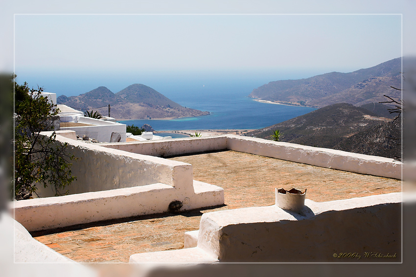 ber den Dchern von Chora auf Patmos